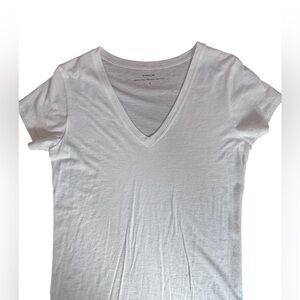Vince White V-Neck Tee Size Small | Classic Minimalist Basic